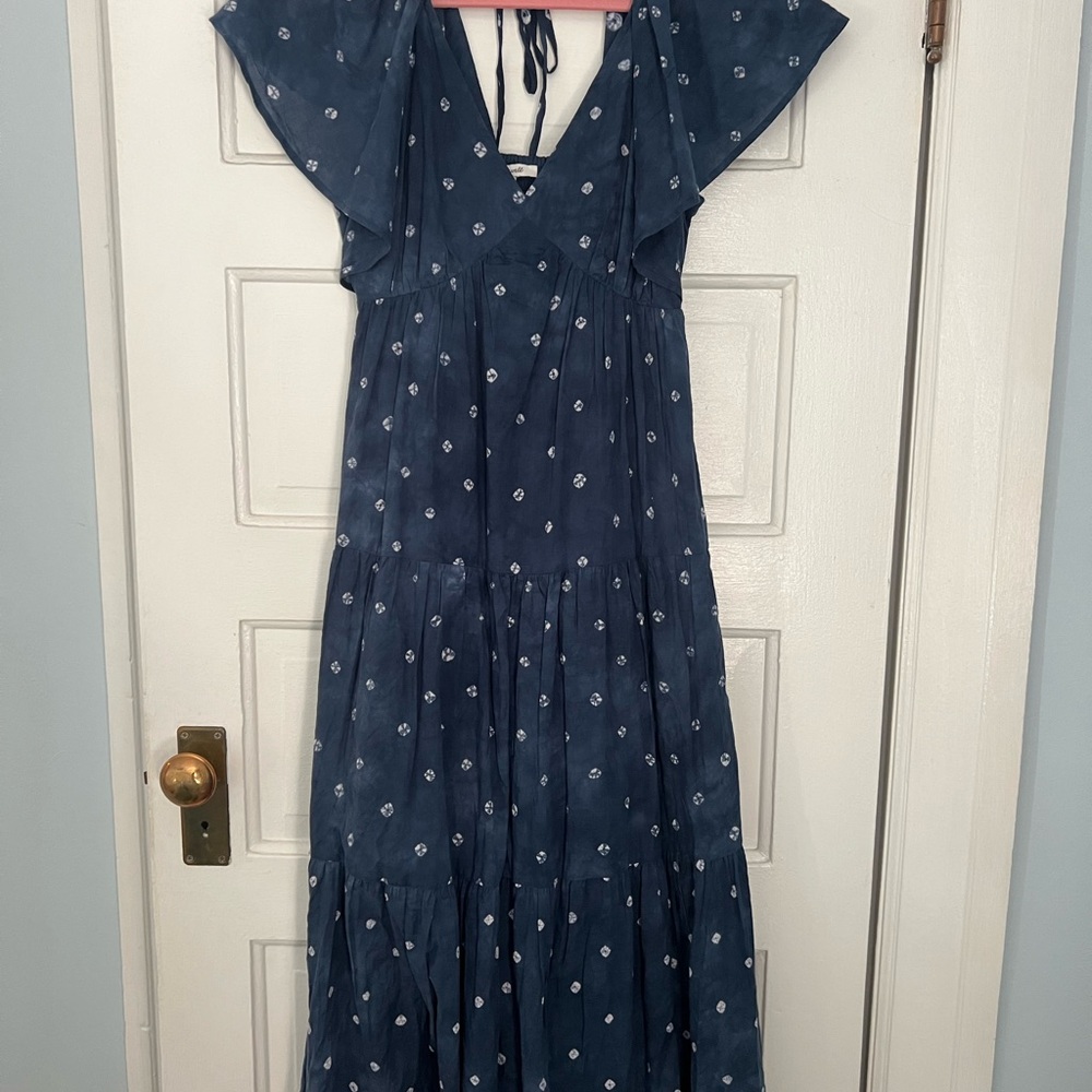 Madewell Blue Floral Maxi Dress